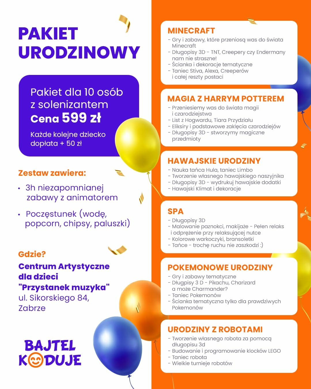 Birthday package with coding – new offer from Bajtel Koduje Foundation